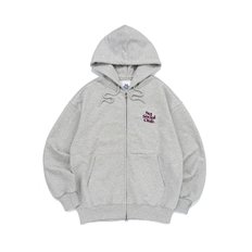 WAVY LOGO HOOD ZIP-UP (MELANGE)