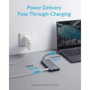 USB C 허브 PowerExpand 11-in-1 USB C 허브 어댑터 4K60Hz HDMI 및 DP 100W 전원 공급 장치 포함