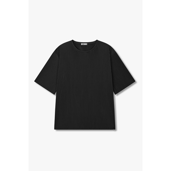 여성 숏 슬리브 플리츠 티셔츠 4625350513000