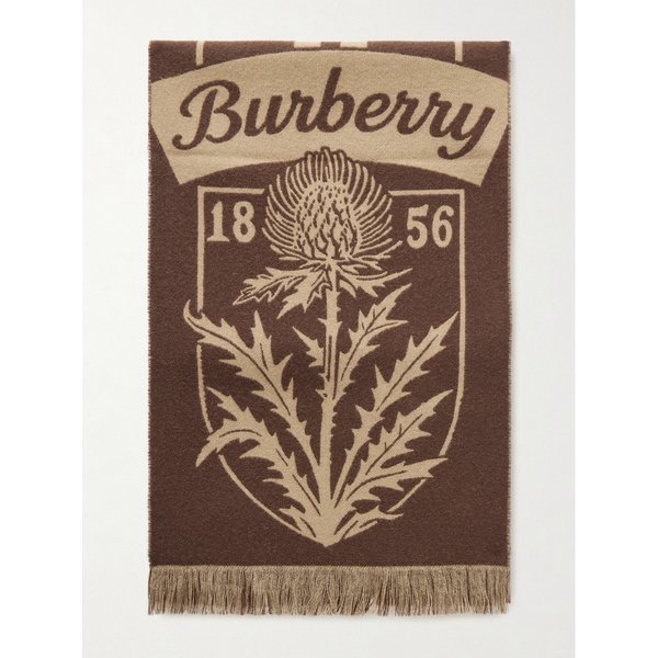 로고 자카드 프린지 울 스카프 46376663162993568