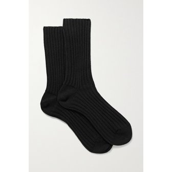 더로우 골지 캐시미어 양말 블랙 38063312420722223