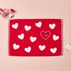 아이팝 하트 타월발매트 RED 45X65cm