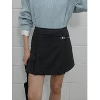 PLEATS WRAP SKIRT BK