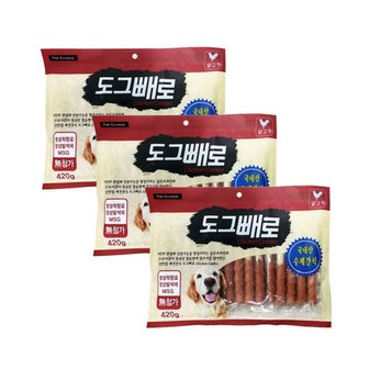  아침애  강아지간식 도그빼로 420g x 3개세트 3종 중 선택