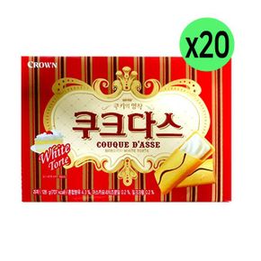 아이간식 크라운 쿠크다스 화이트 토르테 128g 20개 사무실간식 1Box