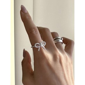 [925silver] Rope ribbon ring