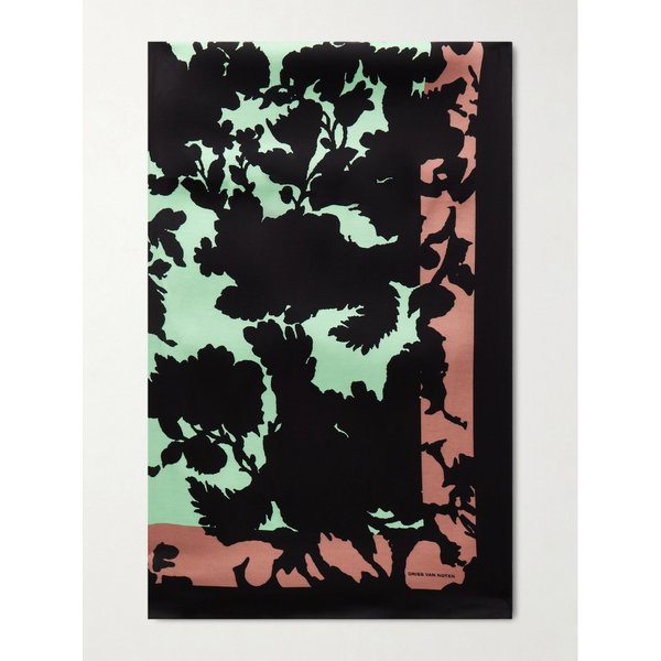 플로럴 프린트 새틴 스카프 46376663163006276