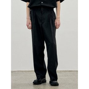 4-tuck line pants (black)