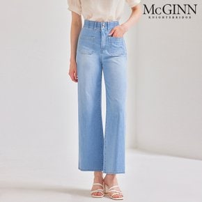이너 밴딩 투버튼 데님 팬츠_MI5M1PT7370