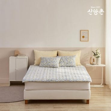 신앙촌 극세사 침구 [안나] 패드 S (1인용) 블루