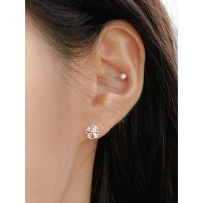 [SILVER925]CUBIC CLOVER EARRING