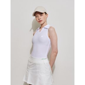 홀터넥 골지 바디수트_WHITE