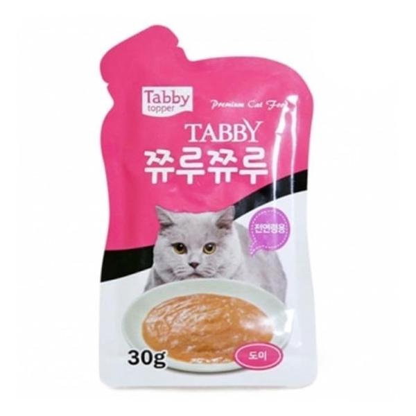 테비 고양이 간식 파우치 쮸루쮸루 도미 (30g x 12개입) (1박스)(1)