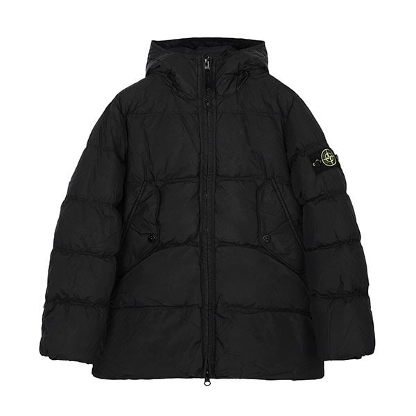 [부산점] KIDS 25FW 블랙 로고 후드 덕 다운 집업 자켓 164100004 S0A23 V0029(8A)