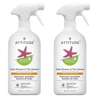  ATTITUDE 애티튜드 시트러스향 데일리 샤워 앤 타일 클리너 800ml 2팩