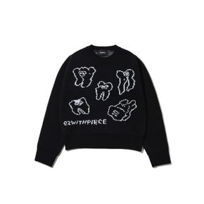 TEETH KNIT SWEATER (BLACK)