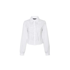 ELIN SHIRRING SHIRT white