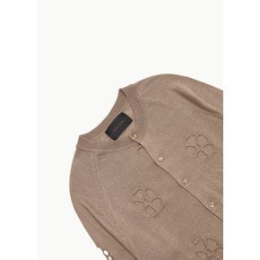 시몬로샤 26SS Mercerised Daisy Cutout Cardigan W/ Daisy, Tovacco