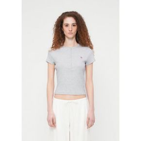 Abercrombie  Fitch 아버크롬비 앤 피치 아이콘 헨리 - 기본 티셔츠 회색 7474906