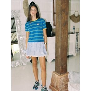 STRIPE T SHIRT WITH PAM PATCH_BLUE