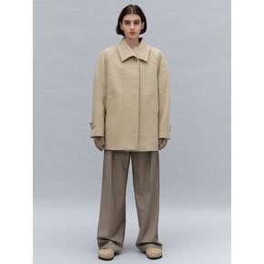 cashmere minimal half coat (beige)