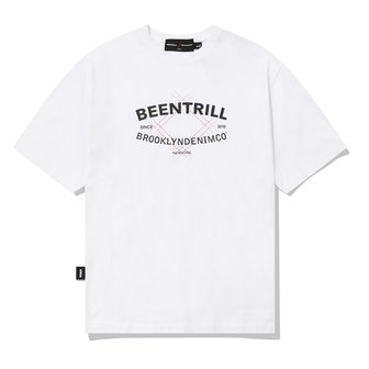 빈트릴 [BEENTRILL X BROOKLYNDENIM] 아치로고 컴포트핏 반팔 티셔츠 BA242TS029_WH