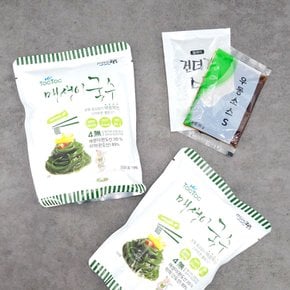 저칼로리 완도 매생이가 들어있는 해초국수 180g x 3봉(우동소스3,건더기스프3증정)