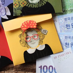 디작소 디자인 문구 방긋 미니 돈봉투 신사임당