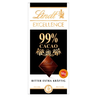  Lindt 린트 엑설런스 다크 초콜릿 99% 엑스트라 스트롱 50g