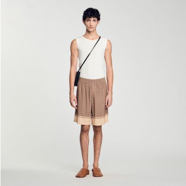 산드로옴므 [SANDRO HOMME] 스퀘어 크로스 버뮤다 쇼츠 SH25S3MRF0488
