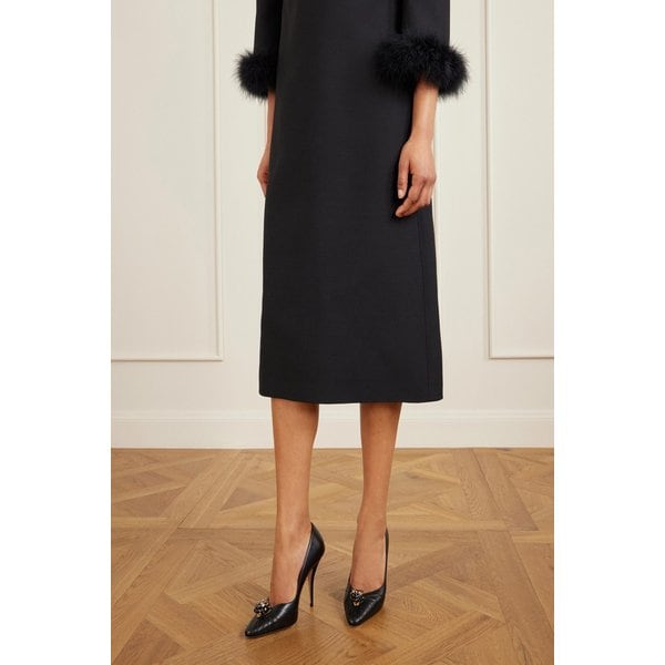 파 드 샤 105 스와로브스키 크리스탈 장식 가더 텍스처 가죽 펌프스 46376663162985353