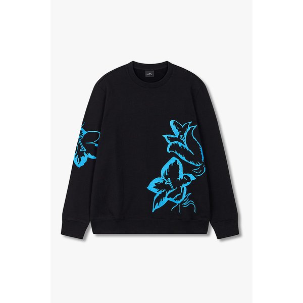 [PS PAUL SMITH] 배색 플로럴 자수 맨투맨 5735327012000