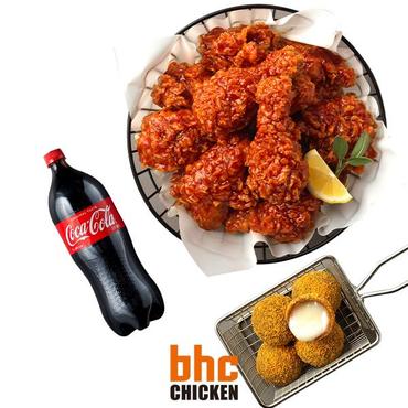 BHC 양념치킨+뿌링치즈볼+콜라1.25L