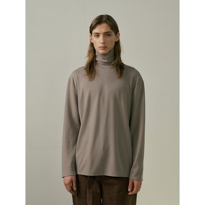 Turtleneck long sleeve t-shirt (beige)