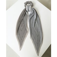 [24FW] [D-SCARF SET] 아이보리 패턴 스카프 + 쿠런치(헤  DLSC4D711IV