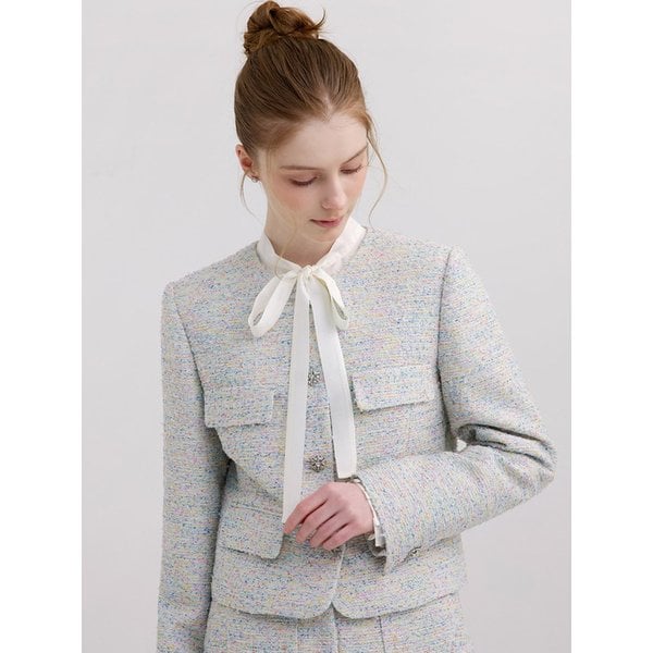 소프트 트위드 자켓 (2color)