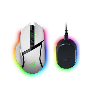 RAZER 레이저코리아 바실리스크 V3 Pro 35K 게이밍 무선 마우스 White 무선충전팩