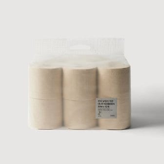 JAJU 먼지 날림이 적은 대나무 4겹 롤화장지 30MX12개 J77N901001500