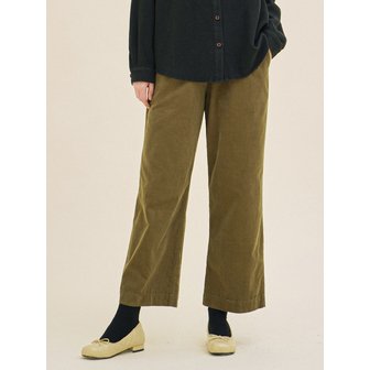 치키타 와이드 롱 팬츠 (코듀로이 코튼) 카키 233502SKH