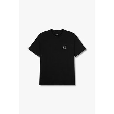 ARMANI EXCHANGE AX남성 자수 로고 숏 슬리브 티셔츠A415130021블랙