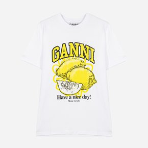 레몬 여성 반팔 티셔츠 화이트 T3768 151
