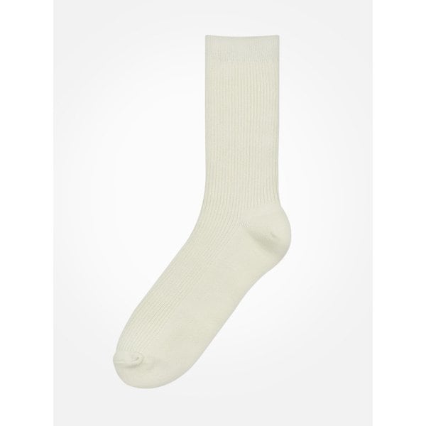 남자 2-1골지 컬러 삭스 - 오프화이트