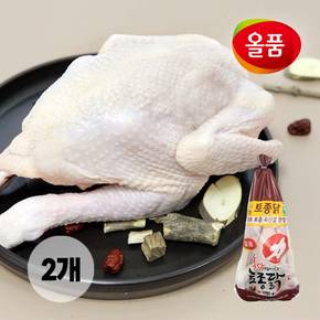 홍삼먹인 토종닭(18호) 2수 (1,750gx2수)+부재료 2팩 증정