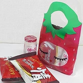 오너클랜 미니 비닐팩 딸기유치원 아이들 소풍 간식 포장