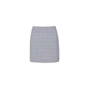 GINGHAM CHECK SKIRT W/INNER PANTS_Grey