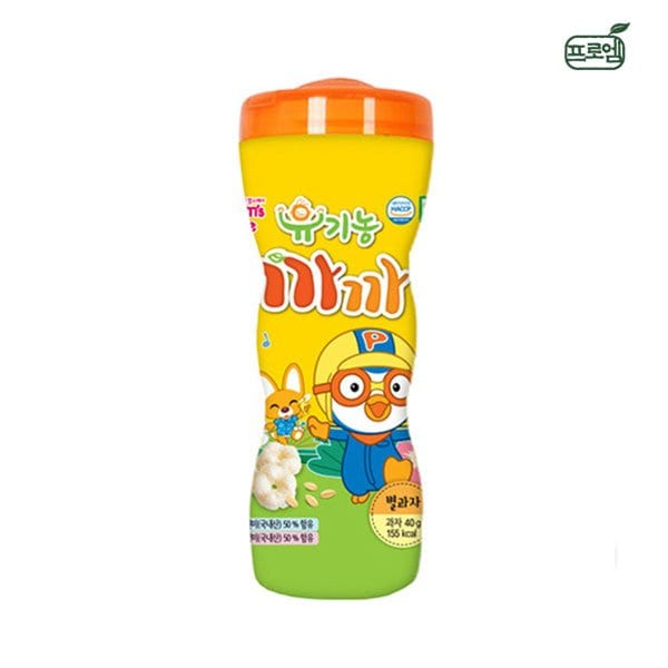 [프로엠]뽀로로 맘스케어 유기농 까까 별과자 40g x 1통 / 프리미엄 아이과자 쌀과자 - SSG.COM