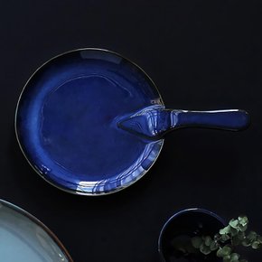 예쁜그릇 접시 그릇 원형 후라이팬 23cm 블루