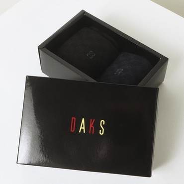 닥스 DBSS5E521BK [25SS][답례품 추천][남성장목2족] 면혼방 닥스 블랙 체크 장목 2족세트