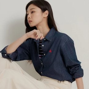 26F/W BF6864E95P [Essential] 데님 릴랙스핏 셔츠 - 블루 GN