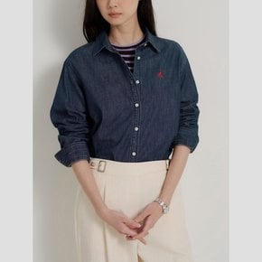 26F/W BF6864E95P [Essential] 데님 릴랙스핏 셔츠 - 블루 GN